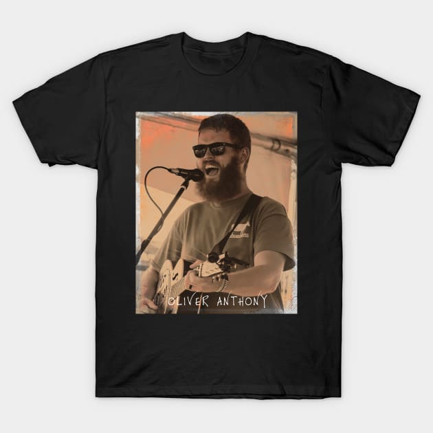 Vintage Oliver Anthony in Concert T-Shirt by Ihkwan Art